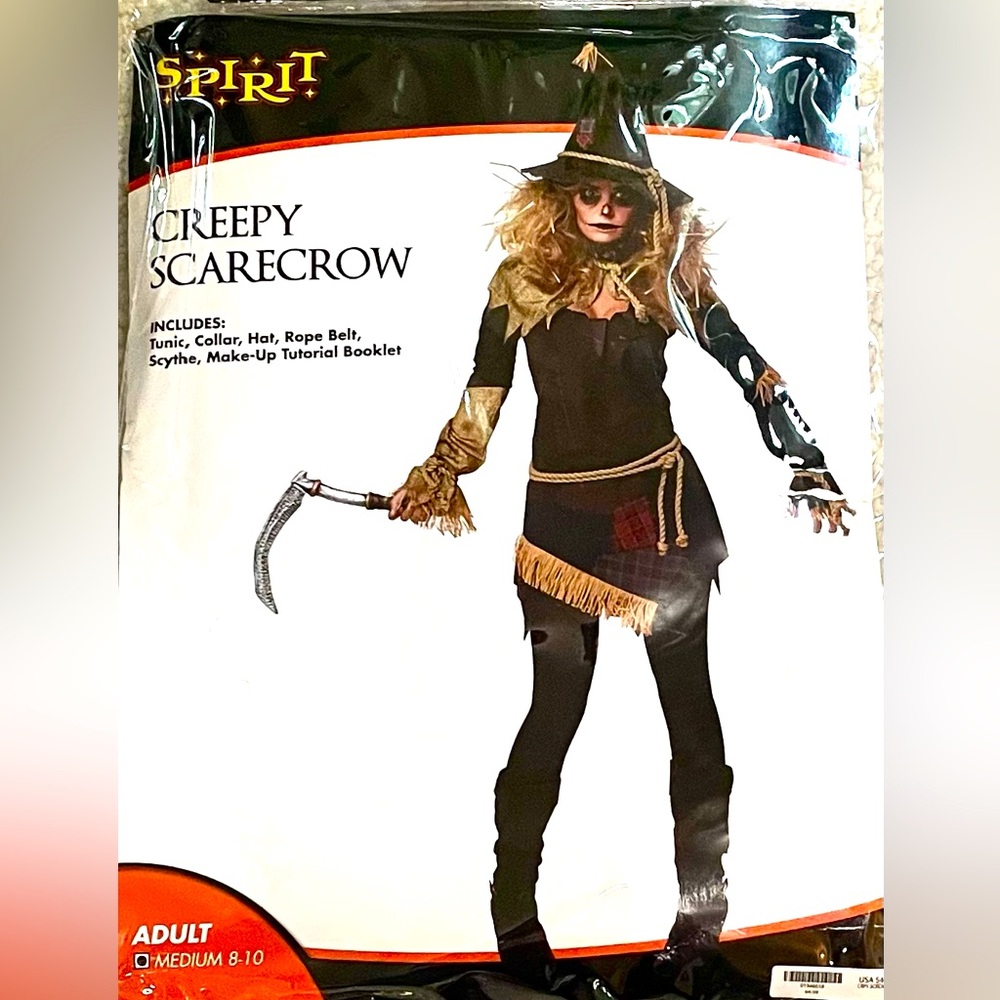 Spirit Creepy Scarecrow Costume - Black and Gold